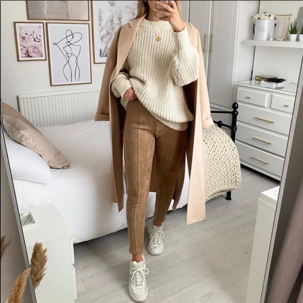 Zara Brown Suede leggings